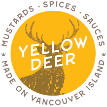 Yellow Deer Logo, Qualicum Beach Canadian made small batch mustard